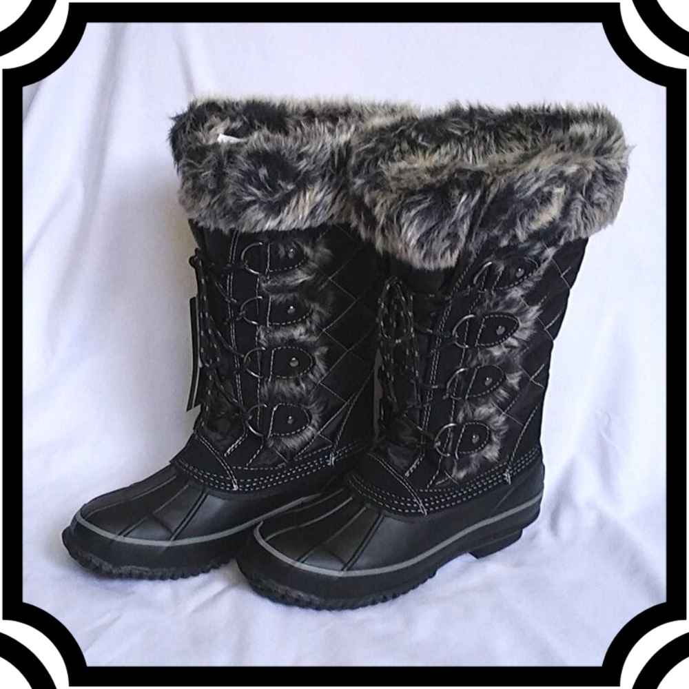 NWT Maine Woods Nicole Thermolite Snow Boot w/ Fur